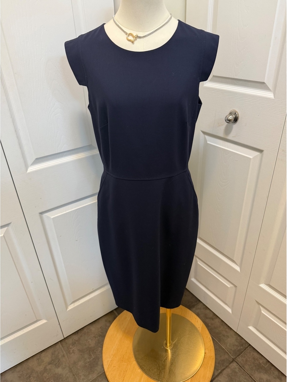 J.Crew Resume Dress navy cap sleeve sheath dress (highly sought after)